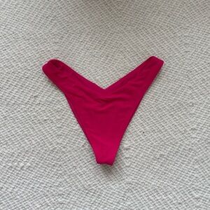 Frankie’s Bikinis Enzo Ribbed Cheeky Bikini Bottom, size: medium